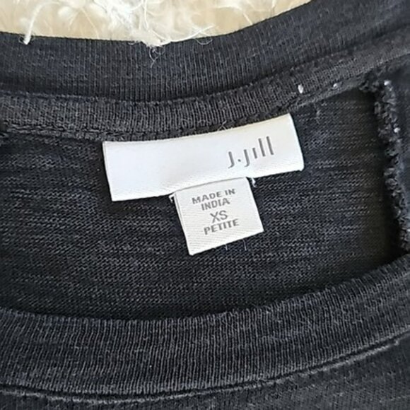 J. Jill Women's Mini Dress Size XS Petite Black Knit Relaxed Fit Stretchy A Line - Picture 4 of 14